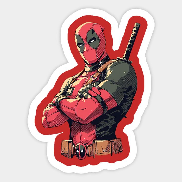 Crossed Arms Portrait | Deadpool | Sticker - VeloraSticks