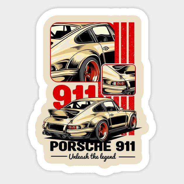 Porsche 911 Legend Art | Porsche 911 | Sticker - VeloraSticks