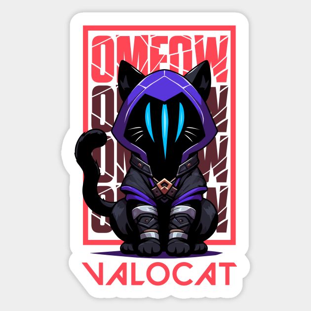 Omen Cat Chibi Art | Valorant | Sticker - VeloraSticks