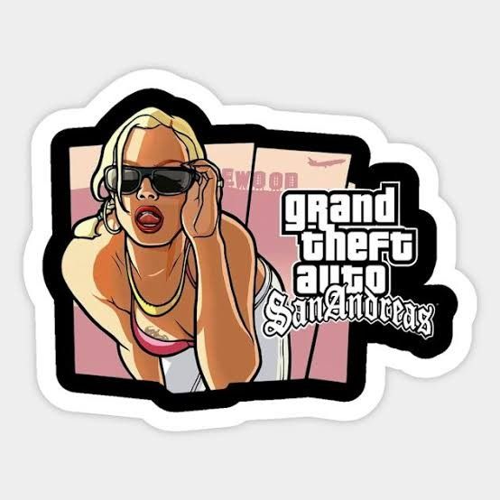 Blonde Woman GTA Style Art | Grand Theft Auto: San Andreas | Sticker - VeloraSticks