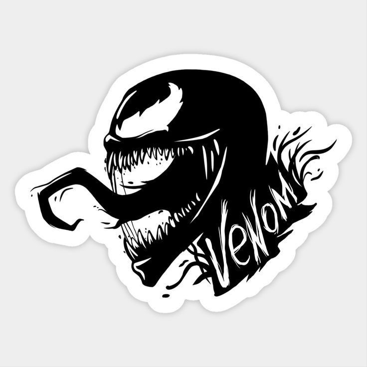 Tongue Out Scream | Venom | Sticker - VeloraSticks